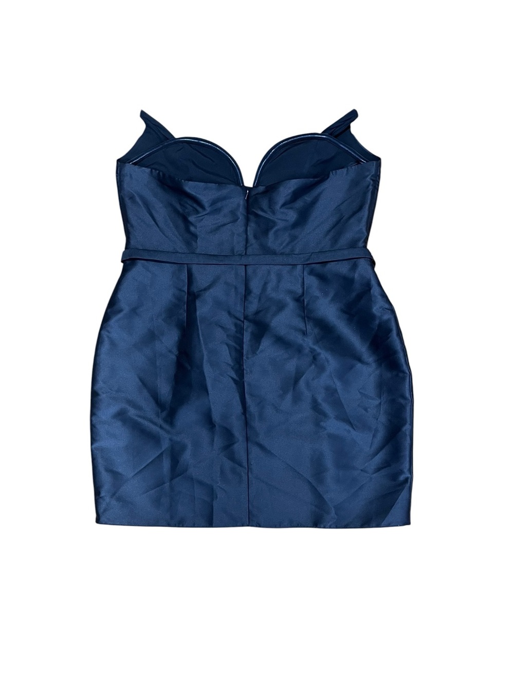 ASOS LUXE black Dress bandeau cocktail Strapless Belted Corset Party Gothic 14 - Picture 6 of 9
